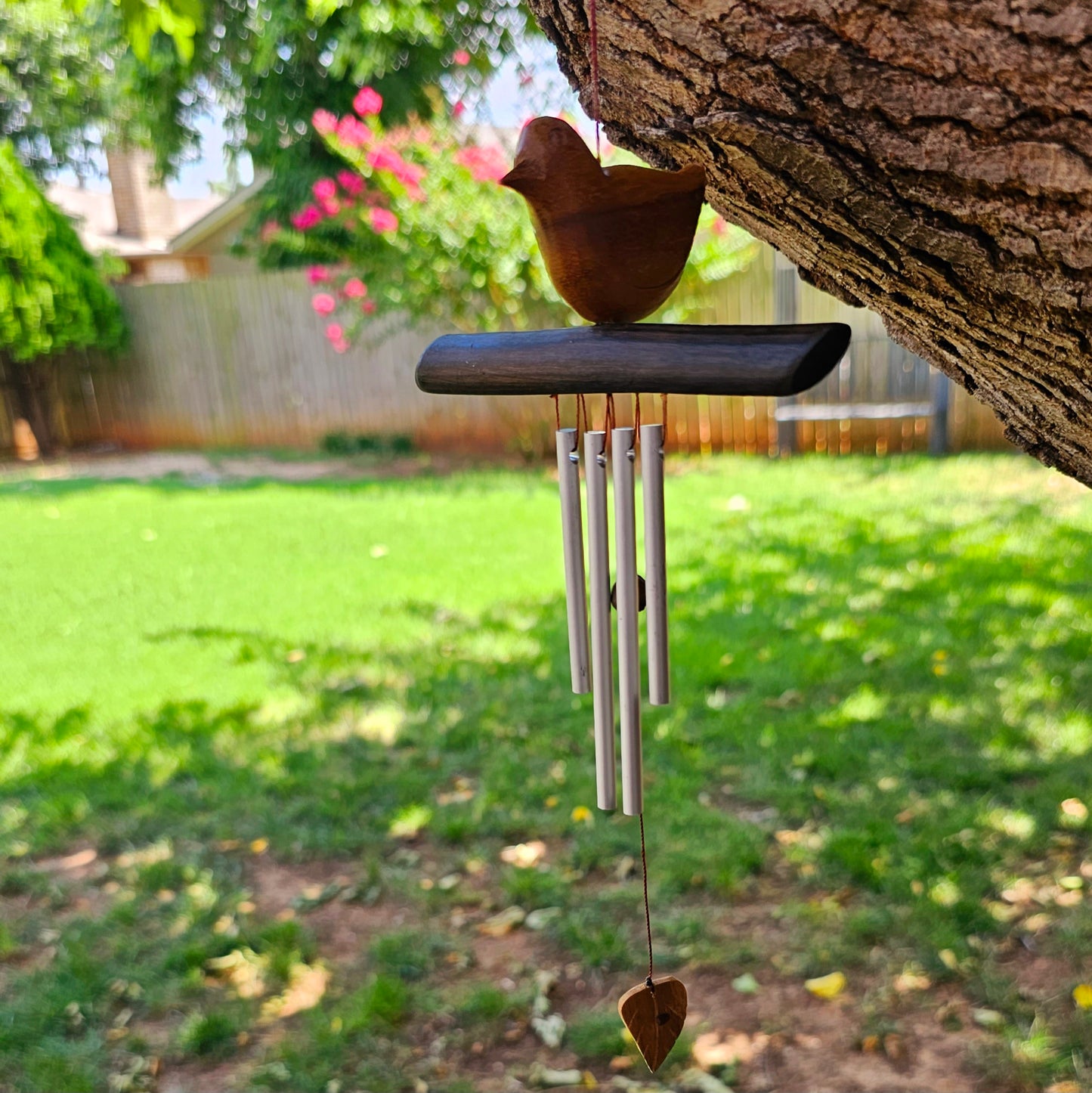 Handmade Wood Sparrow's Song Mini Wind Chime | Indonesia Artisans