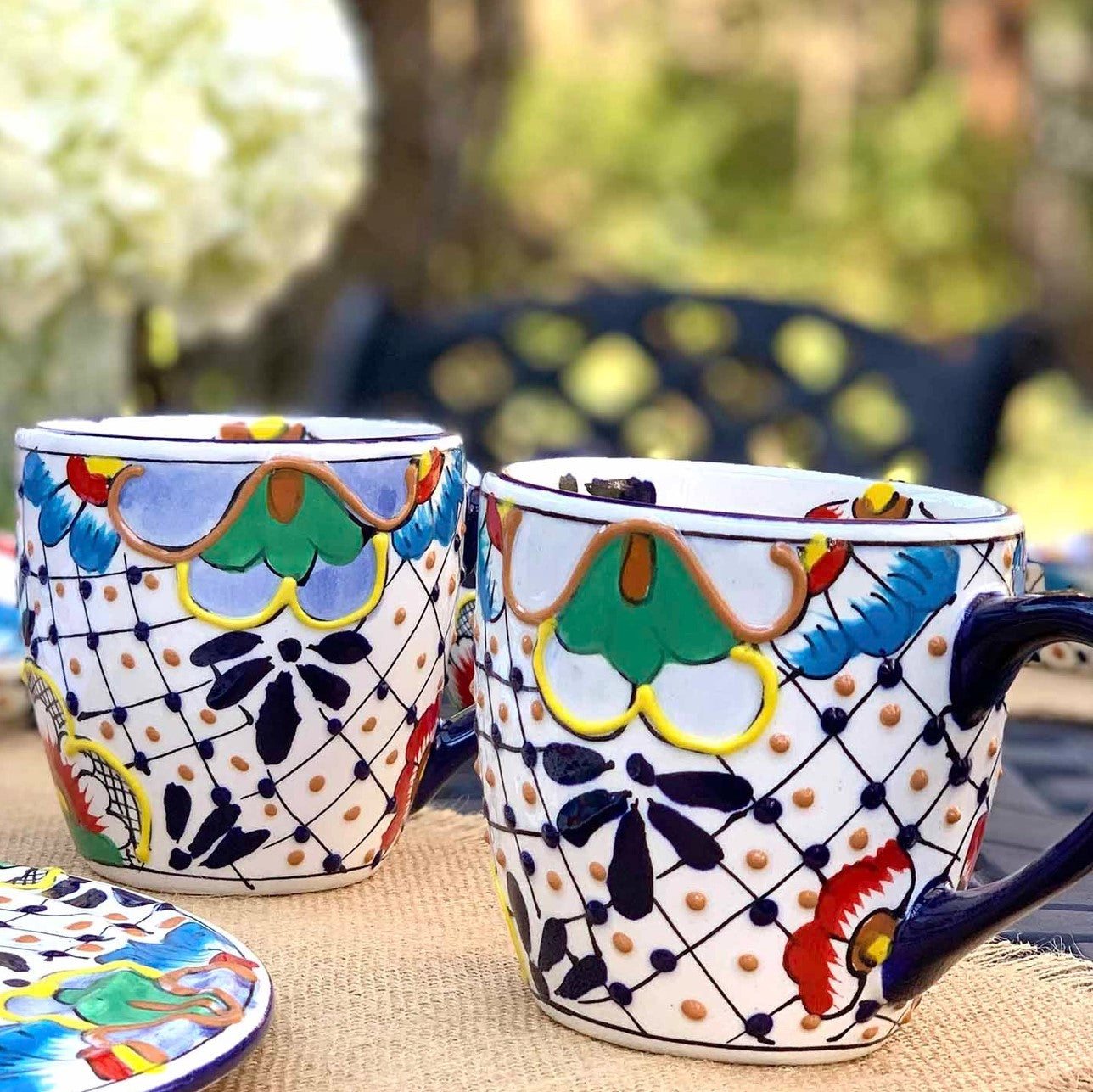 Made In Mexico | Handmade Pottery Mugs Set of 2