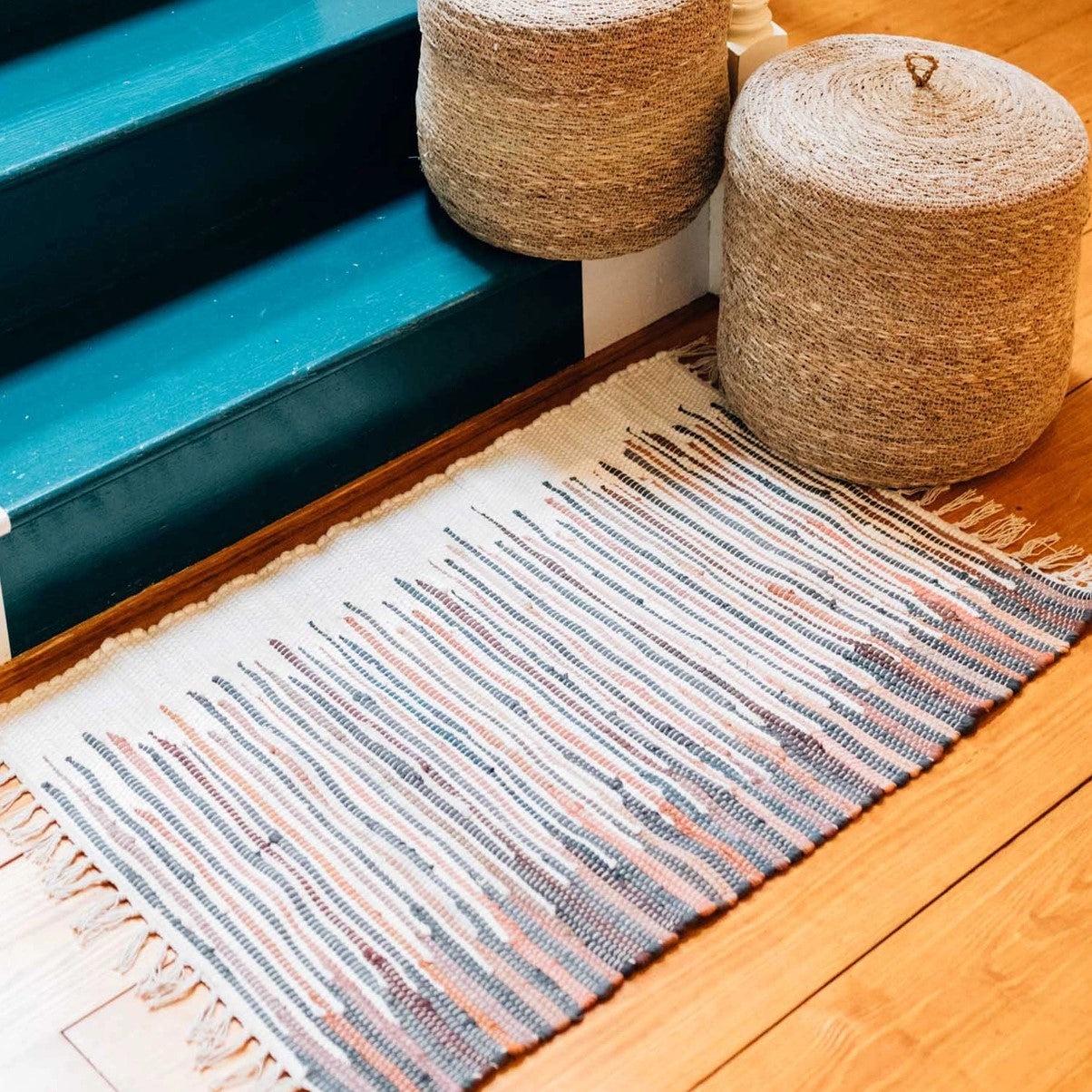 Handwoven Upcycled Sunset Rug | India Artisans